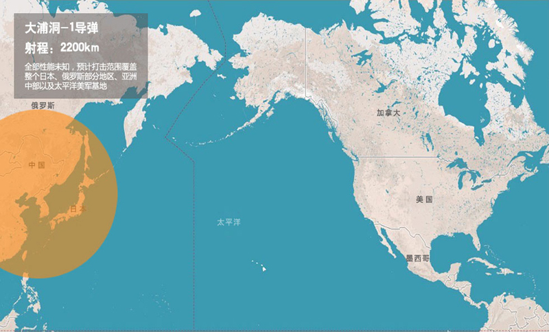 TAEPODONG-1 ֶ-1(do)  ̣2200km  ȫδ֪A(y)Ӌ(j)w(g)ձ_˹ֵ؅^(q)в̫ƽ܊